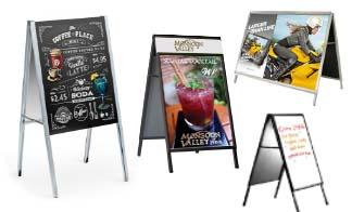 Value Line A-Frame Sidewalk Sign Holders | All Styles