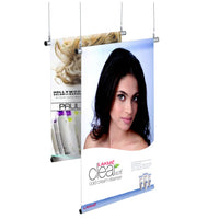 24" WIDE CEILING MOUNTED GRAPHIC DISPLAY BARS (SINGLE SECTION)