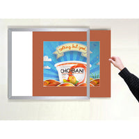 SIDE LOADER SIGN FRAME 12" x 20" (SHOWN IN SILVER WITH RUST 4" WIDE MATBOARD)