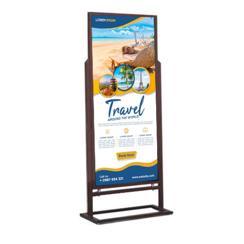 30x70 Jumbo Weather Warrior Sign Holder Display Stand | Weatherproof Heavy Duty Poster Sign Stand