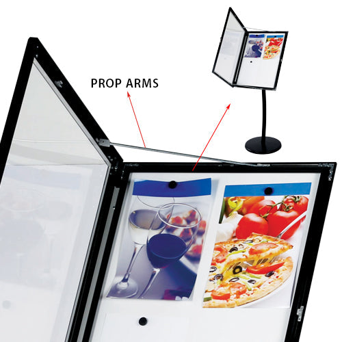 Place your four 85x11 menus on this magnetic whiteboard. Round magnets included to hold your inserts securely in place.