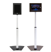 Adjustable iPAD Floor Stand Kiosk with Lockable Rotating & Tilting Sign Frame