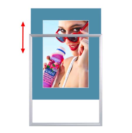 Designer Beveled Slide-In Picture Sign Frames for Posters 12x36 | 4" Wide Matboard