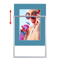 Designer Beveled Slide-In Picture Sign Frames for Posters 24x24 | 4" Wide Matboard