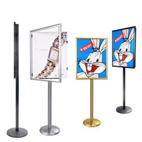 Wide Face SwingStand Poster Displays | Single-Sided Swing Open Metal Frame Poster Stand 4 Sizes