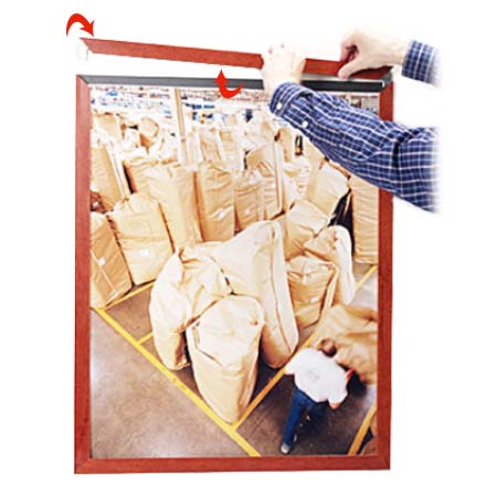 Slide In 20x24 Wood Frame Top Load, Side Load Poster Frame Sign Holder