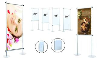 Adjustable & Telescopic Large Graphic Poster Banner Stands