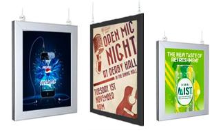 Sleek & Durable Light Weight Aluminum Ceiling Mount Signholder Frames ...