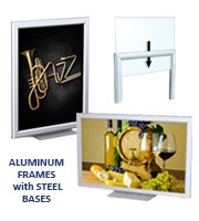Light Weight Aluminum Counter Top Sign Holder Frames