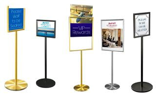 Upscale Restaurants and Hospitality Sign Holders Lobby Menu Stands