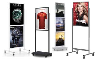 Blulu 4 Pack Sign Holder Stand 24'' x 32'' Heavy Duty Poster Banner Stand  for Display Poster Sign Stand Double Side Poster Holder with Non Slip Bases
