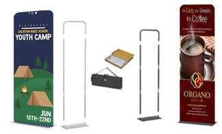 Pull-Over Portable Banner Stand Displays