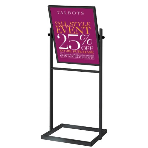 ONE TIER TILTED 22x28 SIGN FRAME SIGN STANDS (SHOWN in BLACK)