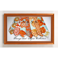 HONEY MAPLE WOOD FRAME 10x20 with DECORATIVE RUST MAT BORDER