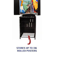 Poster Display Rack with Poster Bin Storage (24 Panels) | Poster Racks | Poster Storage Racks | Rack Poster
