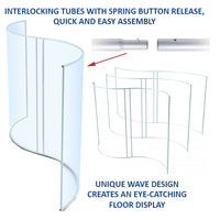 12' Wide Extra Large Wave-Shaped Banner Stands (10' x 20" Deep)