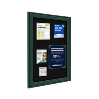 ECO-Design 24x36 Outdoor Wall Mount Enclosed Cork Bulletin Board Information Center - Single Door