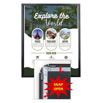 SwingSnap 13 x 19 Poster Snap Frame | Mitered Corners Aluminum Frame Profile 1 1/4" Wide