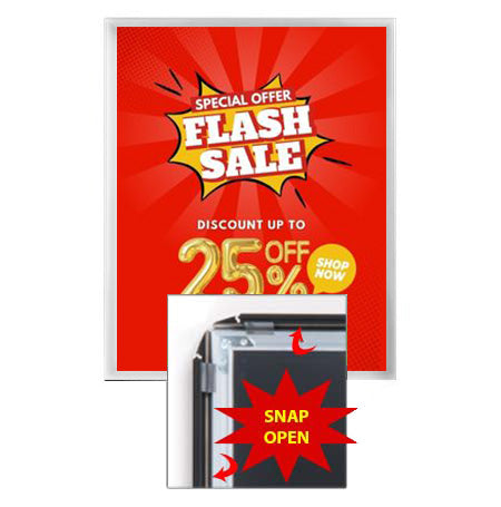 12 x 20 SwingSnaps Front Loading Poster Snap Frames (1 1/4" Mitered Corners)