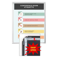 36 x 36 SwingSnaps Front Loading Poster Snap Frames (1 1/4" Mitered Corners)