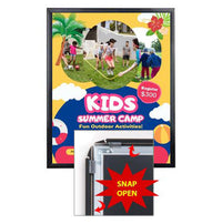 SwingSnap 8x10 Poster Snap Frame | Quick Change with Aluminum Frame Profile 1 1/4" Wide - 8 Finishes