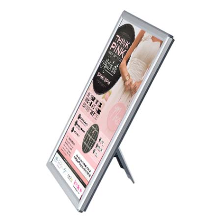 MT Displays Floor Standing Double-Sided Pedestal Poster Holder
