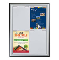 Two-Color Wall Snap Frame Holds Up to Four 8.5 x 11 Paper Size | Black and Silver Combo Metal Frame Finish
