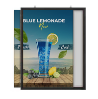 22x28 Slide-In Ceiling Mount Sign Holder 1" Wide | Mitered Black Frame Quick Ships