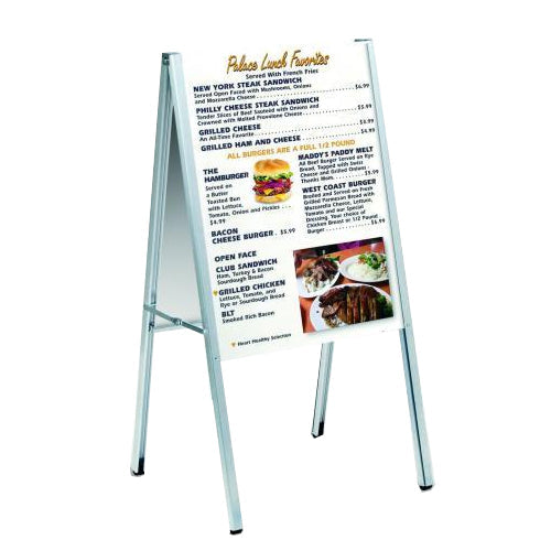 A-FRAME COLLAPSIBLE SIGN HOLDER 22x28 (SHOWN IN SILVER)
