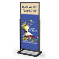22x56 Large Poster Display Floor Stand | Top Loading Sign Holder with Two-Sided Viewing