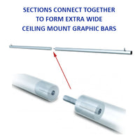 240" Extra Wide Ceiling Mounted Graphic Bars (Multiple Sections)