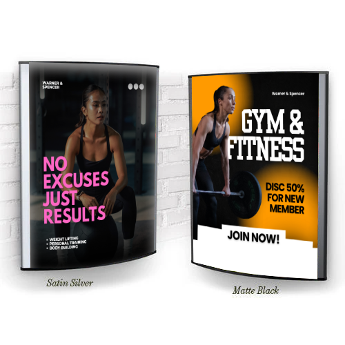 Convex Sign Holder Poster Display Wall Mount