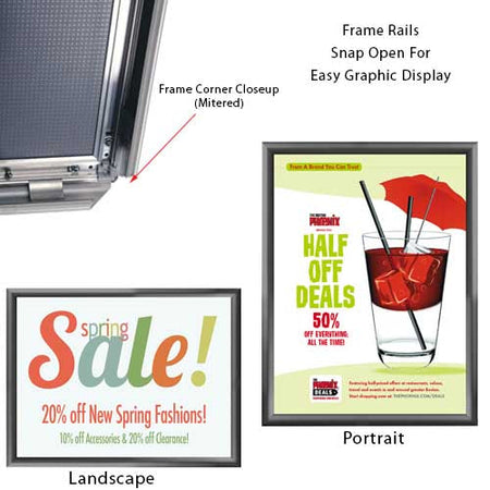 A-Frame 40x60 Sign Holder  Snap Frame 1 1/4 Wide FREE Shipping –  FloorStands