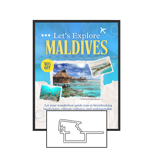 MINI 20x30 Poster Snap Frames (.60" Wide Frame Profile)