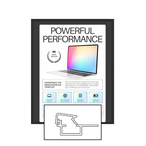 MINI 11x14 Poster Snap Frames (.60" Wide Frame Profile)