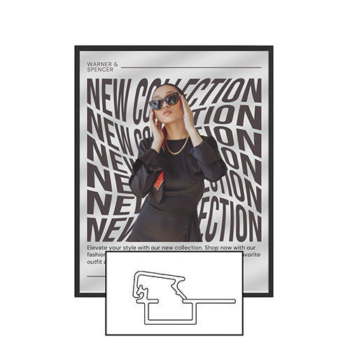 MINI 12x36 Poster Snap Frames (.60" Wide Frame Profile)