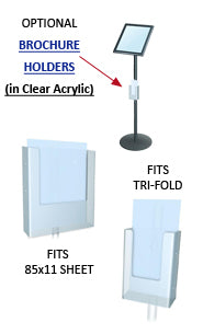 8.5x11 Angled Sign Frame Sign Stand | Snap-Open Frame 8 1/2