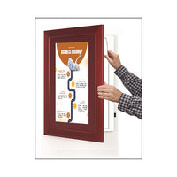 Wood 362 Poster Display SwingFrames 12x18 with Matboard