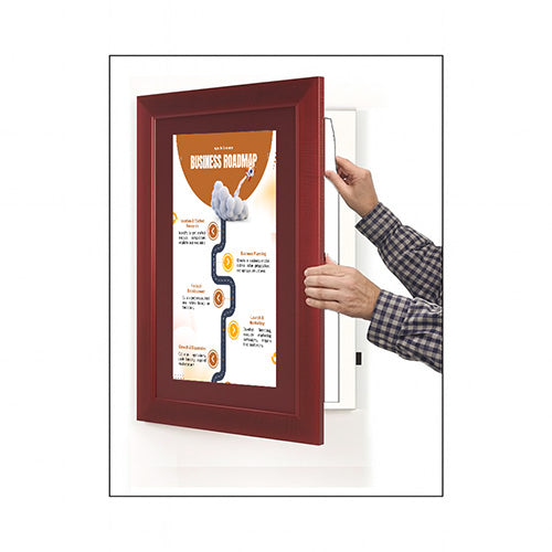 Wood 362 Poster Display SwingFrames 12x18 with Matboard