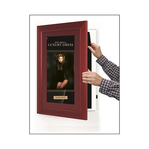 Wood 362 Poster Display SwingFrames 27x40 with Matboard