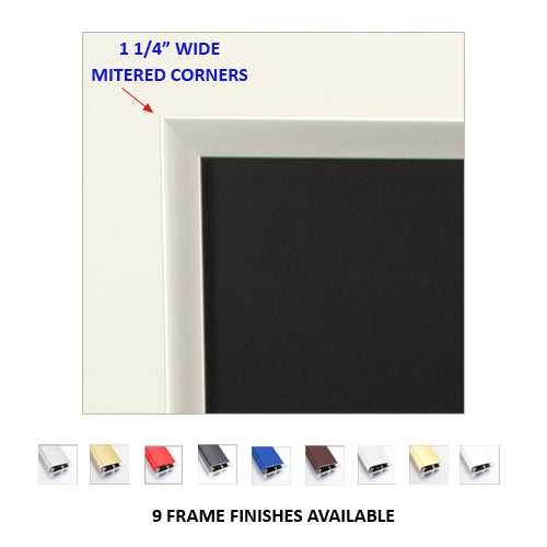 A-FRAME SIGN HOLDER HAS 14 x 22 SECURITY SIGN FRAMES with MITERED CORNERS