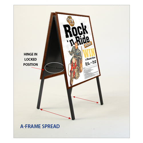 Black Easel Stand with 24 x 36 Snap Frame Great for Promotional Dis