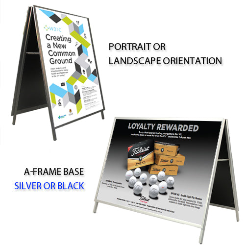 30x36 A-FRAME SIGN HOLDER with SNAP FRAME (not shown to scale) AVAILABLE IN BOTH PORTRAIT AND LANDSCAPE