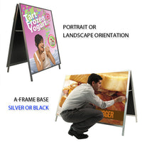48x60 A-FRAME SECURITY SIGN HOLDER with SNAP OPEN FRAME AVAILABLE IN BOTH PORTRAIT AND LANDSCAPE ORIENTATION