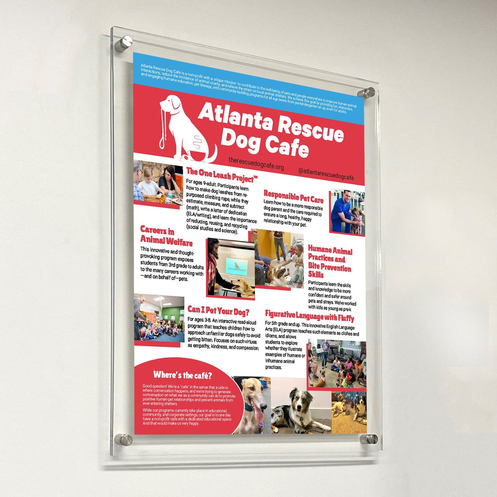 27x39 Standoff Acrylic Wall Sign Holder – PosterDisplays4Sale