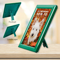 Display Green frame portrait or landscape, snap open all 4 sides to place graphics or photographs
