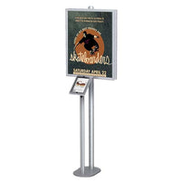 iPAD COMBO SNAP FRAME FLOOR STAND for 24x36 POSTERS (SINGLE or DOUBLE SIDED)