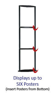 Convex 22x28 Sign Holder Poster Stand Floorstand (3 Tier)
