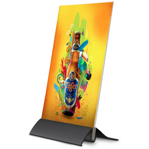 14" x 11" CRESCENT BASE ANGLED SIGN POSTER DISPLAY 