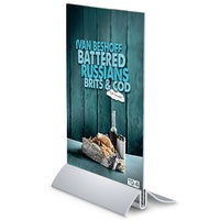 8 1/2" x 11" CRESCENT BASE UPRIGHT SIGN POSTER DISPLAY 